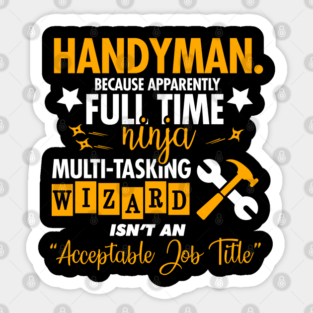 Handyman Ninja Sticker by NerdShizzle